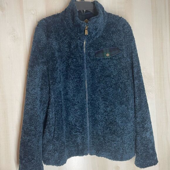 Pendleton blue fleece jacket long sleev with plaid inside, size XL - Picture 14 of 16